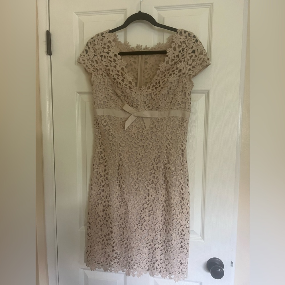 Chetta B lace nude dress, size 8